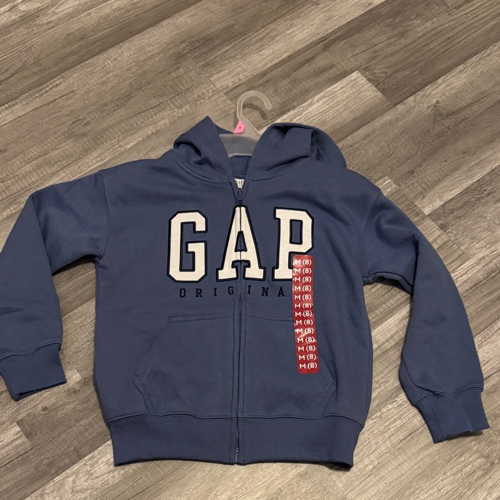 GAP Navy Blue Kids Zip Hoodie with Logo